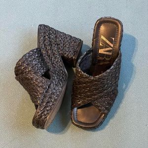 Black Zara Wedges, size 6